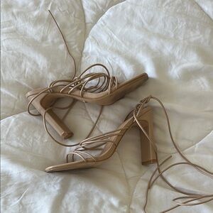 Billini Tan Strappy Heels